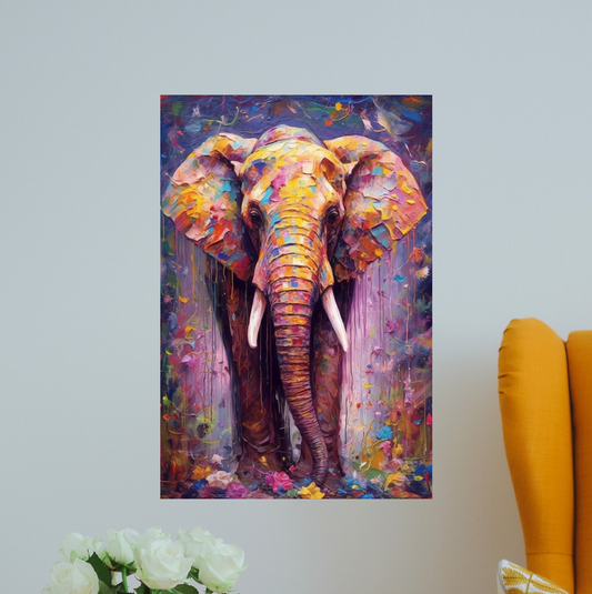 Elefante colores pastel