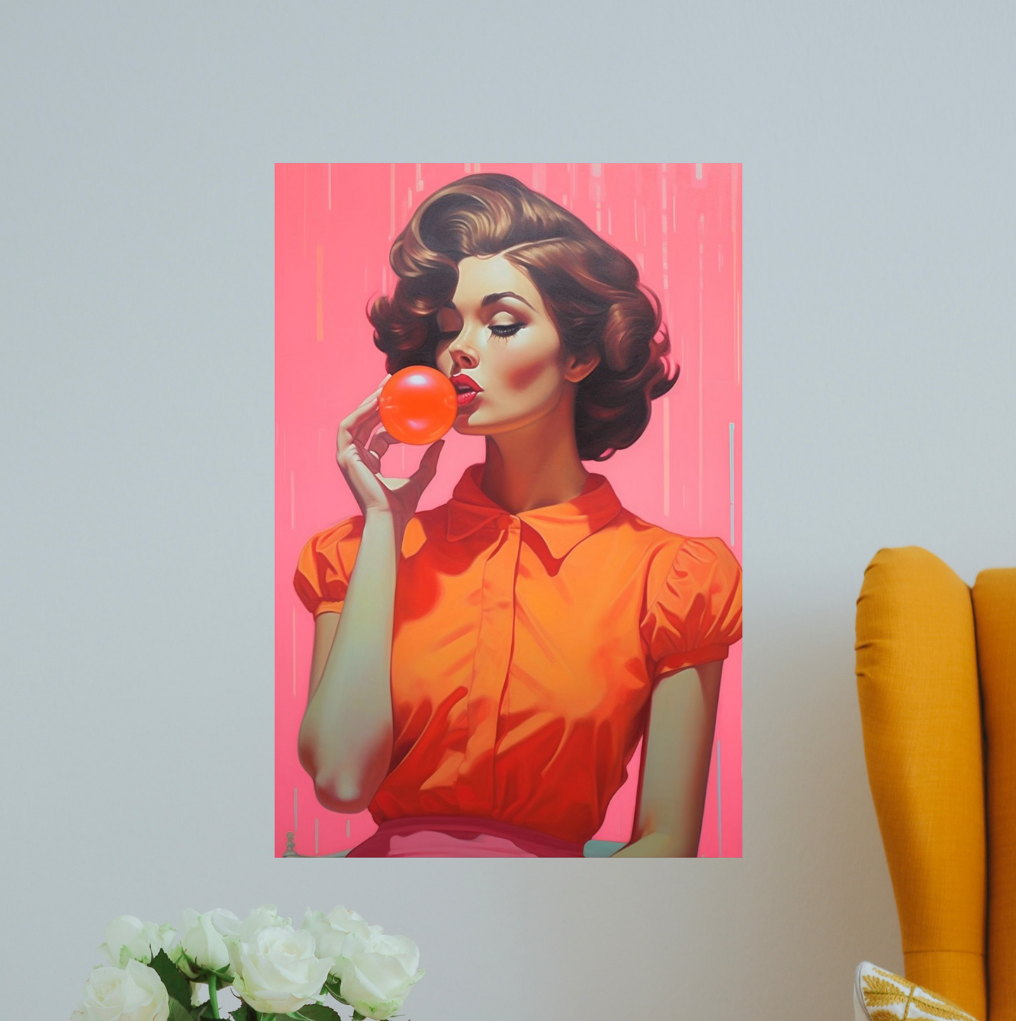 Bubble gum pop art Rosa