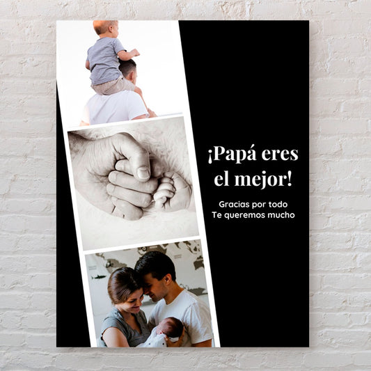 Tres fotos y palabras para papa