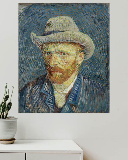 Autorretrato con Sombrero de Fieltro Gris - Vincent van Gogh