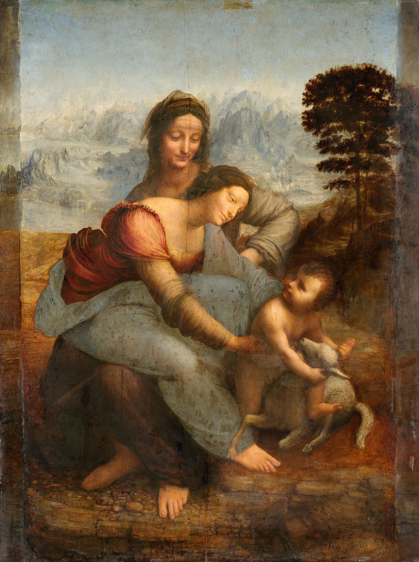 La Virgen y el Niño con Santa Ana - Leonardo da Vinci