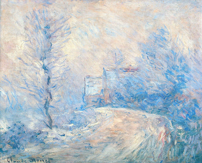 Llegando a Giverny en la Nieve - Claude Monet