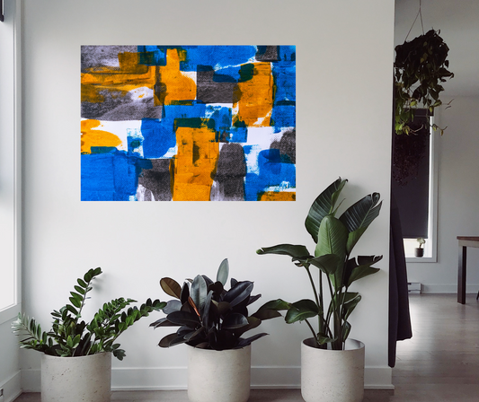 Abstracto Azul y Naranja